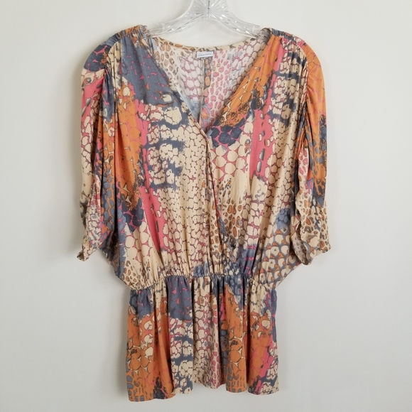 Lascana Rose & Cream Dolman Sleeve Blouse Top Size 10 - Picture 1 of 6